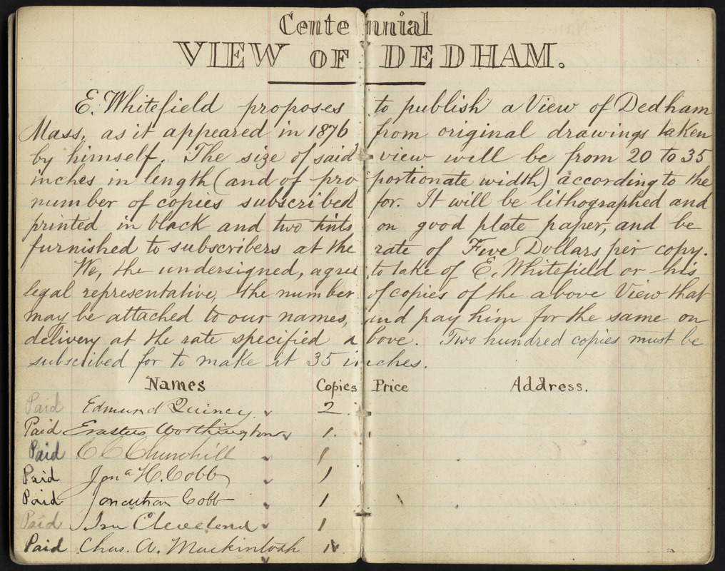 Dedham subscription