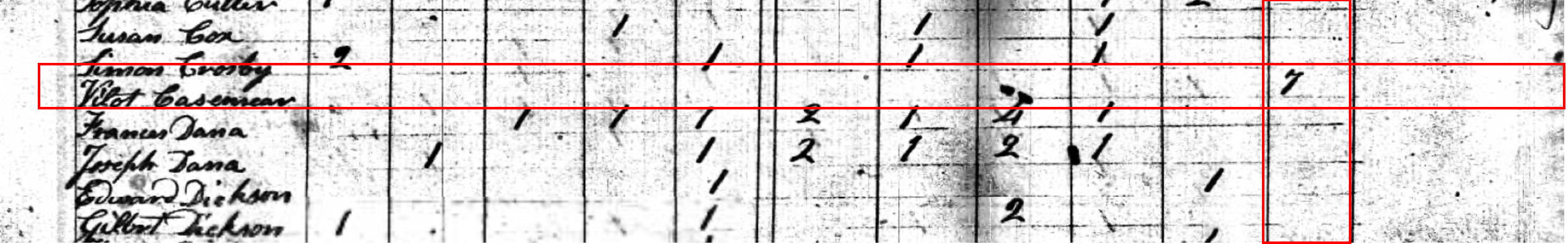 A screenshot of &ldquo;Vilot&rdquo; in the 1810 Census.