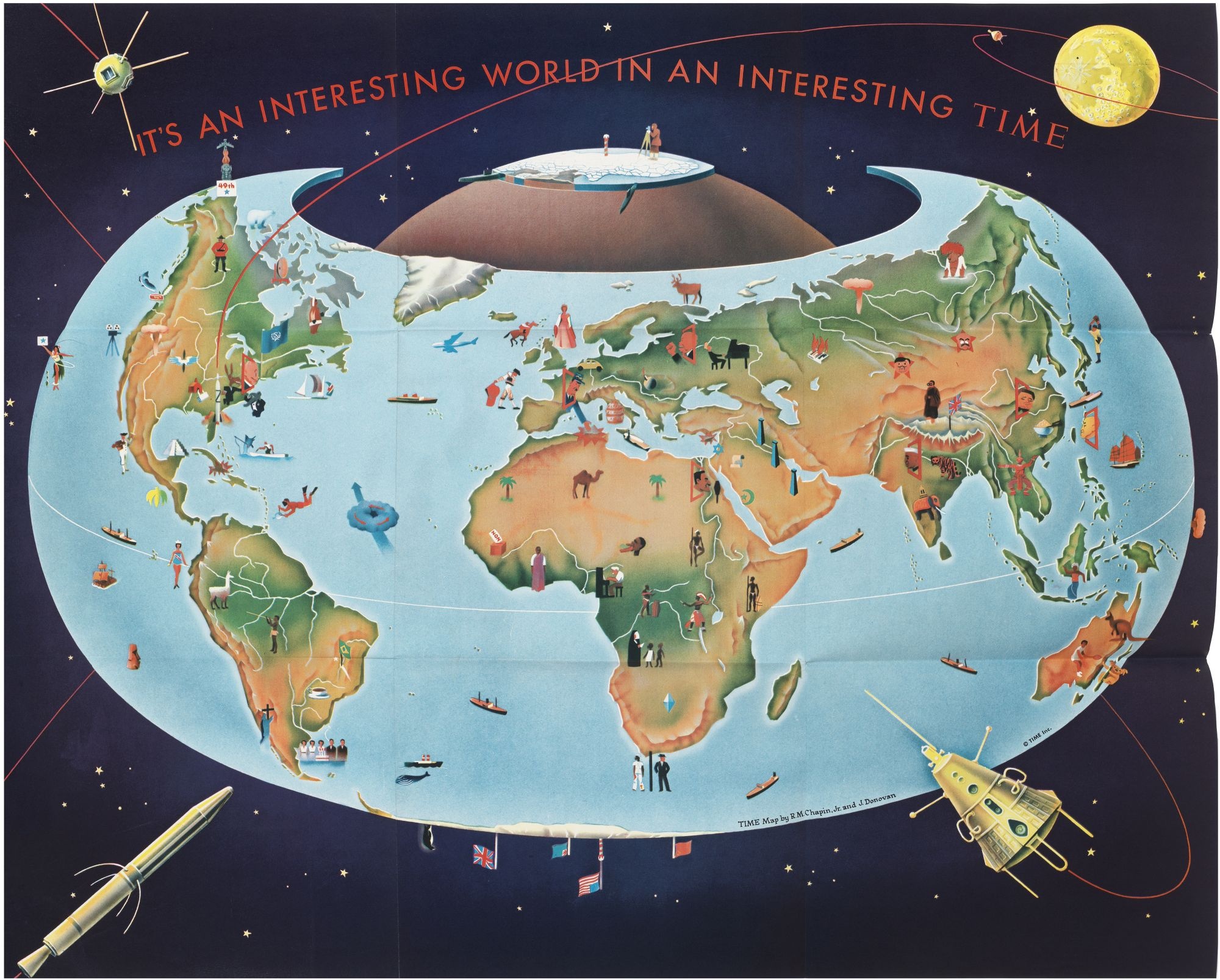 Subscribers to Time Magazine would have received this map in 1959.