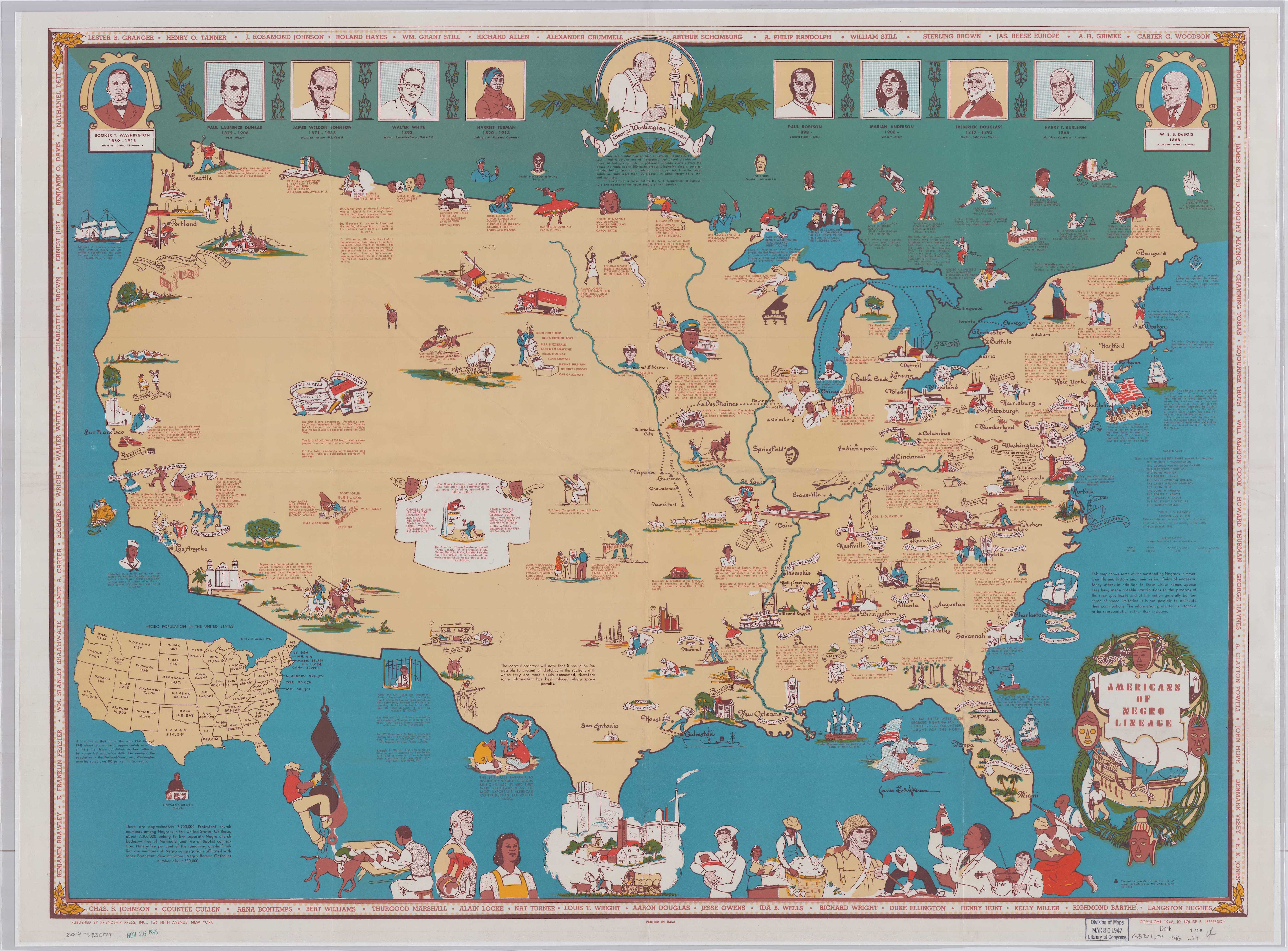 Jefferson&rsquo;s Americans of Negro lineage map is just one from a series highlighting marginalized communities in the United States.